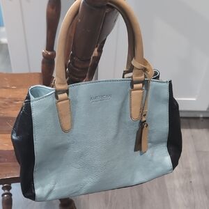 American Leather Co Lavina Convertible Satchel Glacier Lake EUC